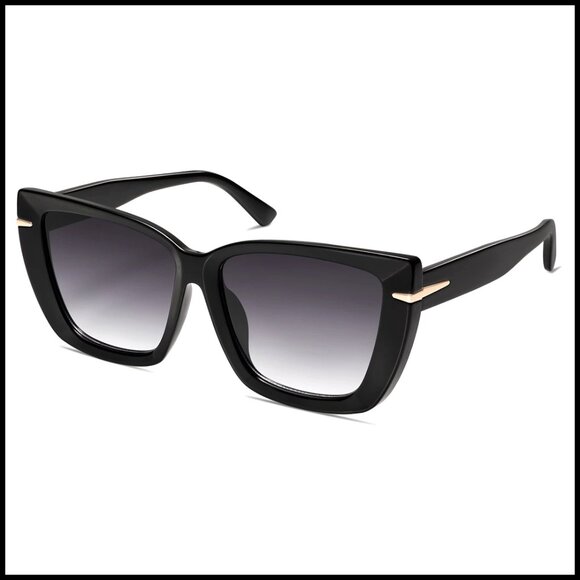 Oversized Cat Eye Sunglasses with UV400 Protection Lenses main image 5